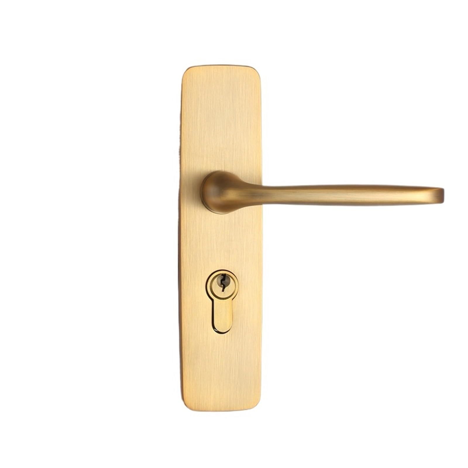 Cerradura de Puerta Baño Pestillo Simple Ducha Dormitorio Inodoro | Pestillo Simple Manija Baño Ducha Dormitorio Inodoro(Yellow bronze single tongue)
