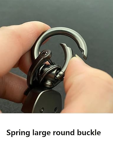 Himalayan Star Car Key Chains Key Rings, Polyester And Leather, Horseshoe Rings, Metal Accessories (Black Red) #TOP4