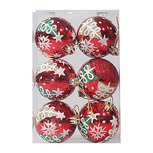 Weihnachtsbaumkugeln aus Kunststoff 6 Stück, Bruchsichere Frost und...