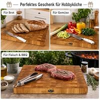 B4K® Schneidebrett aus Eiche Stirnholz 50 × 35 × 4 cm – Ansicht 8