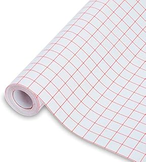 Pobuu Transfer Tape Paper for Vinyl - 12" x 16.5 Ft Medium Tack Clear Vinyl Transfer Tape Roll w/Alignment Grid for Silhouette Cameo Self Adhesive Vinyl for Decals Signs Walls Windows