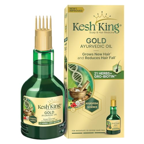 Kesh King Gold Ayurvedic Hair Oil with 21 Herbs and Gro-Biotin, Helps Grow New Hair and Reduce Hair Fall, Comes with a Hairfall Reduction Tracker, 100ml thumbnail 10