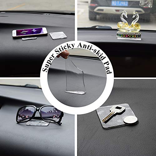 Zc Gel Sticky Gel Pads (10 Pack), As Seen On Tv Removable Traceless Gripping Pad Washable Reusable Anti Slip Pad For Car Dashboard Office Home Stick Anything Anywhere, Clear #TOP3