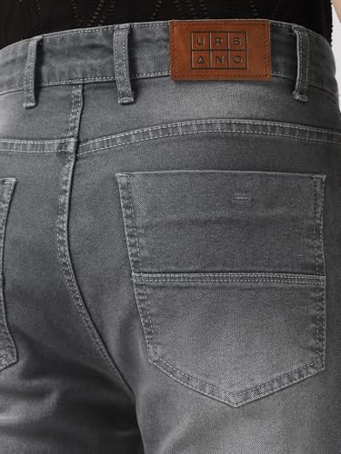 Image of Urbano Fashion Men's Straight Fit Washed Jeans Stretchable