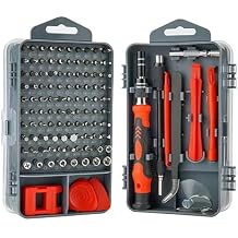 Dekton 115pc Precision Tool Kit - 98 Screwdriver Bits| 17 Disassembly Accessories Handle, Flexible Extension Shaft, Extension Bar, Tweezers, Plastic Pry Tools Many More| Durable Tools for Precision