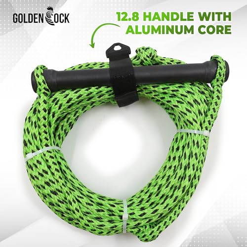 72FT Ski Rope for Waterskis - Heavy Duty Wakeboard Rope with Handle, Water Sports Lines and Skiing, Kneeboarding, Wakeboarding - Thumbnail 4