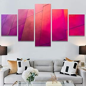SIGNWIN 5 Panel Canvas Wall Art Solid Structures...