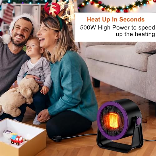 Miniatura 7 de Calefactor Portátil, Calentador De Mesa De Calentamiento Rápido Con Protección Contra Sobrecalentamiento, Mini Calefactor Silencioso Para Oficina Bajo Mesa , Dormitorio Y Áreas Interiores