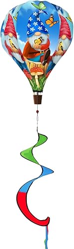 Gnomo Dulce Gnomo Primavera Globo Aire Caliente Wind Twister 54 "x 12" Briarwood Lane