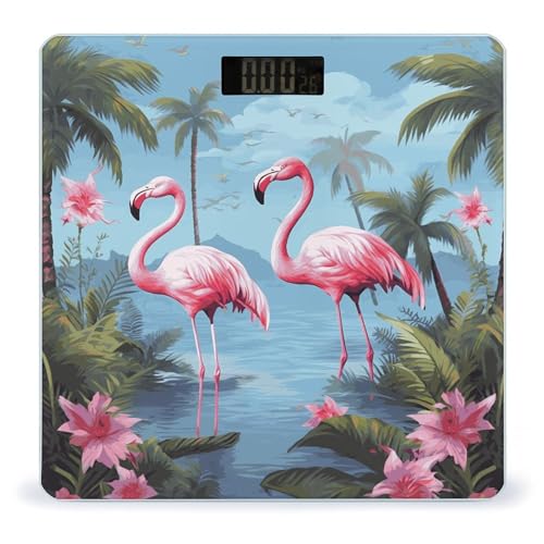 Báscula Digital de Baño con Pantalla LED y Plataforma de Vidrio Templado miniatura 1