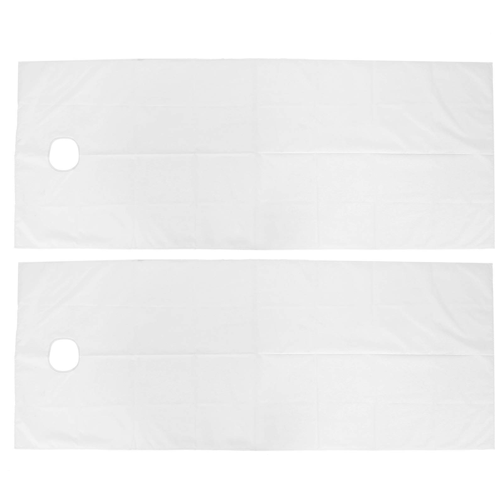 Tissting 2 Piezas Sábanas para Mesa de Masaje de 200x75 cm – Fundas Impermeables y Resistentes al Aceite, Transpirables para Salón de Belleza y SPA (Blanco)