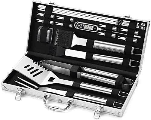 ROMANTICIST BBQ Tool Set ,20Pcs Premium BBQ Accessories with Portable Case,Professional BBQ Tools-Perfect Barbecue Gifts for Men&Women