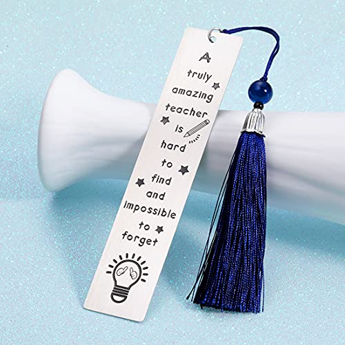 Teacher Appreciation Bookmark Book Lover Thank You Gift For Tutor Professor Mentor Guide Educator Metal Bookmark With Tassel For Him Her Birthday Christmas Graduation Nurse Appreciation Week Gift #TOP1