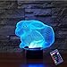 Produktbild Optische Täuschung 3D Hase Nacht Licht 16 Farben Andern Sich Fernbedienung USB-Strom Touch Schalter Dekor Lampe LED Lampe Tisch Kinder Brithday weihnachten Geschenk