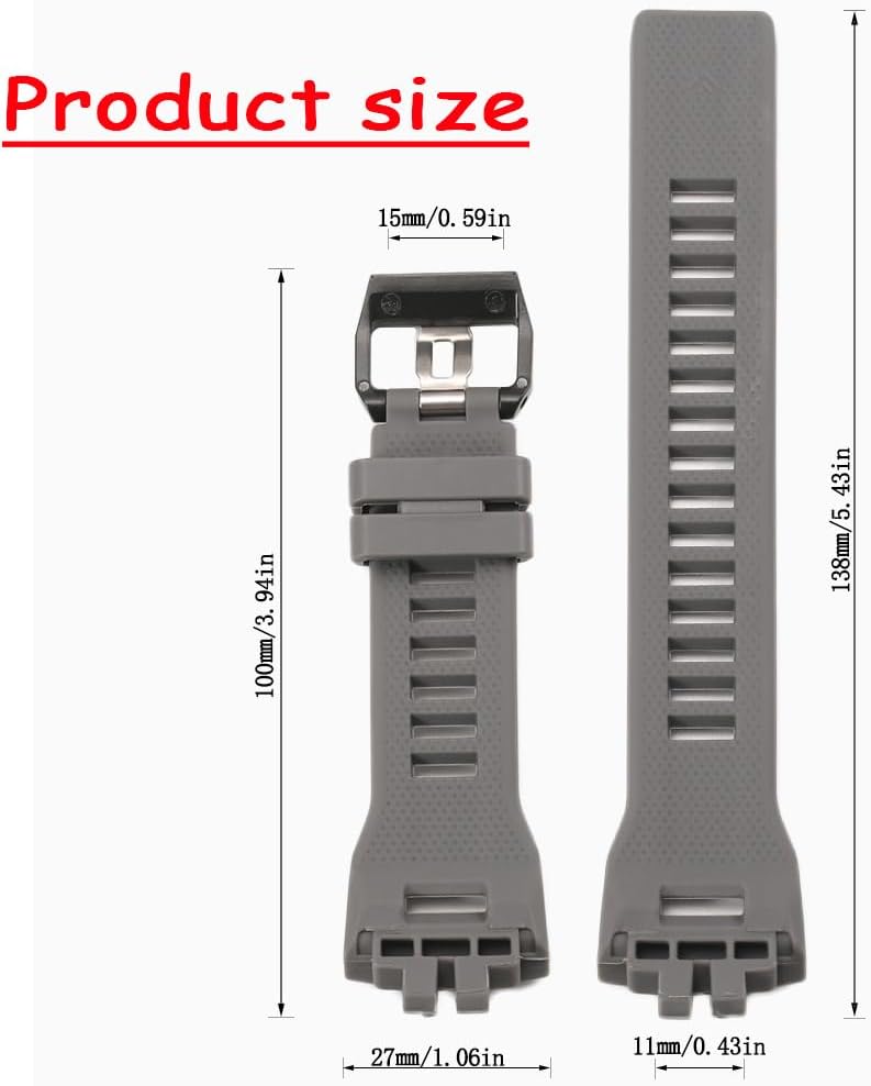 Men's GBD200 Replacement Strap Compatible with Casio G-Squad GBD-200 GBD200UU-9 GBD200-9 GBD-200-1JF Watch Band Resin Bracelet