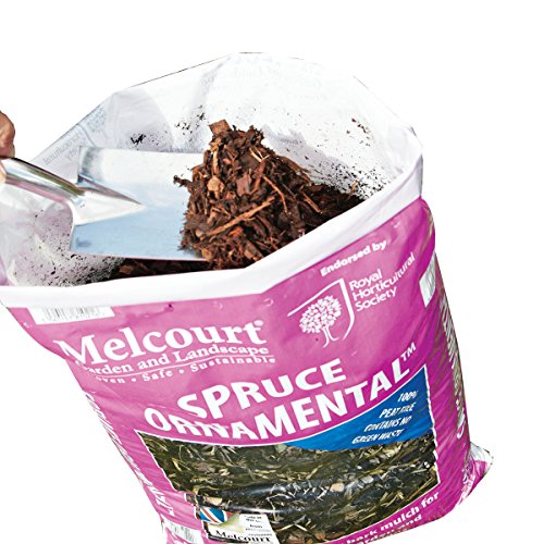 Melcourt Bark Mulch Spruce Ornamental | 60L Bag | Versatile Mulch