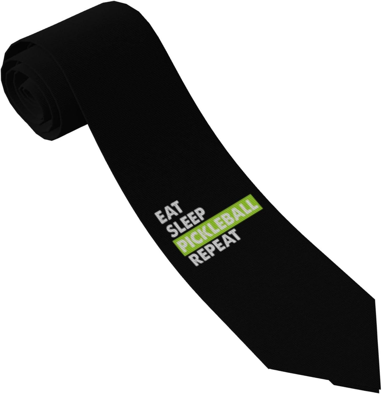 Eat Sleep Pickleball Repeat Ties For Men, Men's Necktie Funny Ties - Mens Neckties Silk Tie for Business Party, Classic & Stylish Formal & Casual Wear