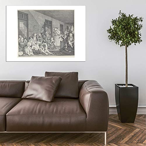 William Hogarth A Rake's Progress Plate 8 affiche encadrée grand format mat XL