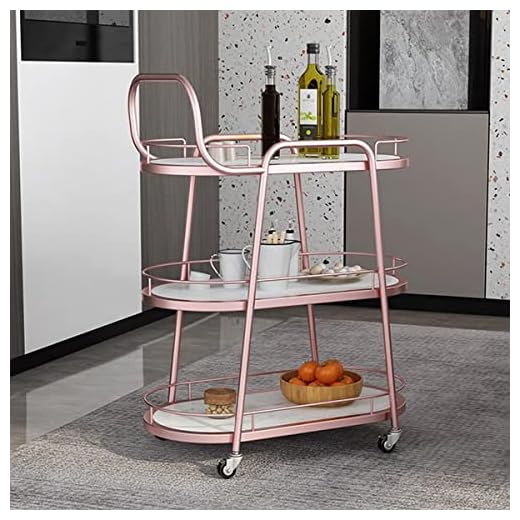 Stylish 3-Tier Dining Cart on Wheels