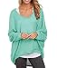 TOUQIANMAO Women's Sexy Long Batwing Sleeve Loose Pullover Casual Top Blouse T-Shirt