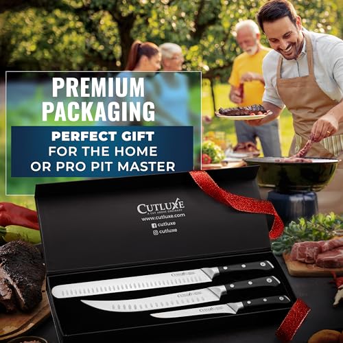 Cutluxe Butcher Knife Set – BBQ Brisket, Breaking & Boning Knife – Slicing Carving Knife Set for Meat Cutting, Ultra Sharp German Steel, Full Tang, Ergonomic Handles, Grilling Gifts for Men by Cutluxe - Image 7