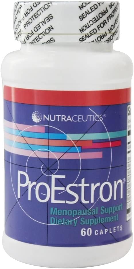 Nutraceutics ProEstron – Menopause Support Supplement for Women – Herbal Formula with Black Cohosh, Dong Quai & Soy Isoflavones – Natural Hormone Balance & Hot Flash Relief – 60 Caplets
