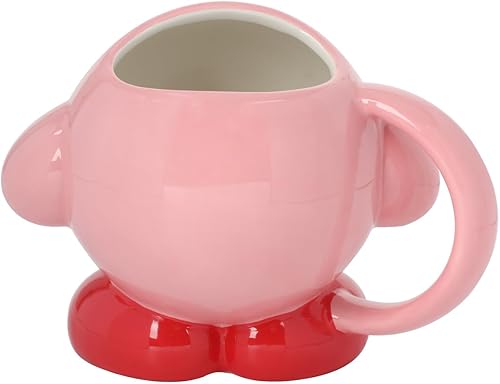 Miniatura 5 de Bioworld Kirby - Taza de cerámica esculpida, color rosa, de 18 onzas