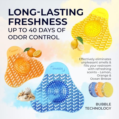 Spargos Urinal Screen Deodorizer, 24 Pack Blue Yellow Orange by SPARGOS - Image 5
