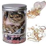 Genérico Mystery Box for Women, Fashion Mysterious Jewelry Jar Set from 10 to 60, Including Necklace, Earrings, Ring and Birthday Gift for Her (Plata, 40 unidades)