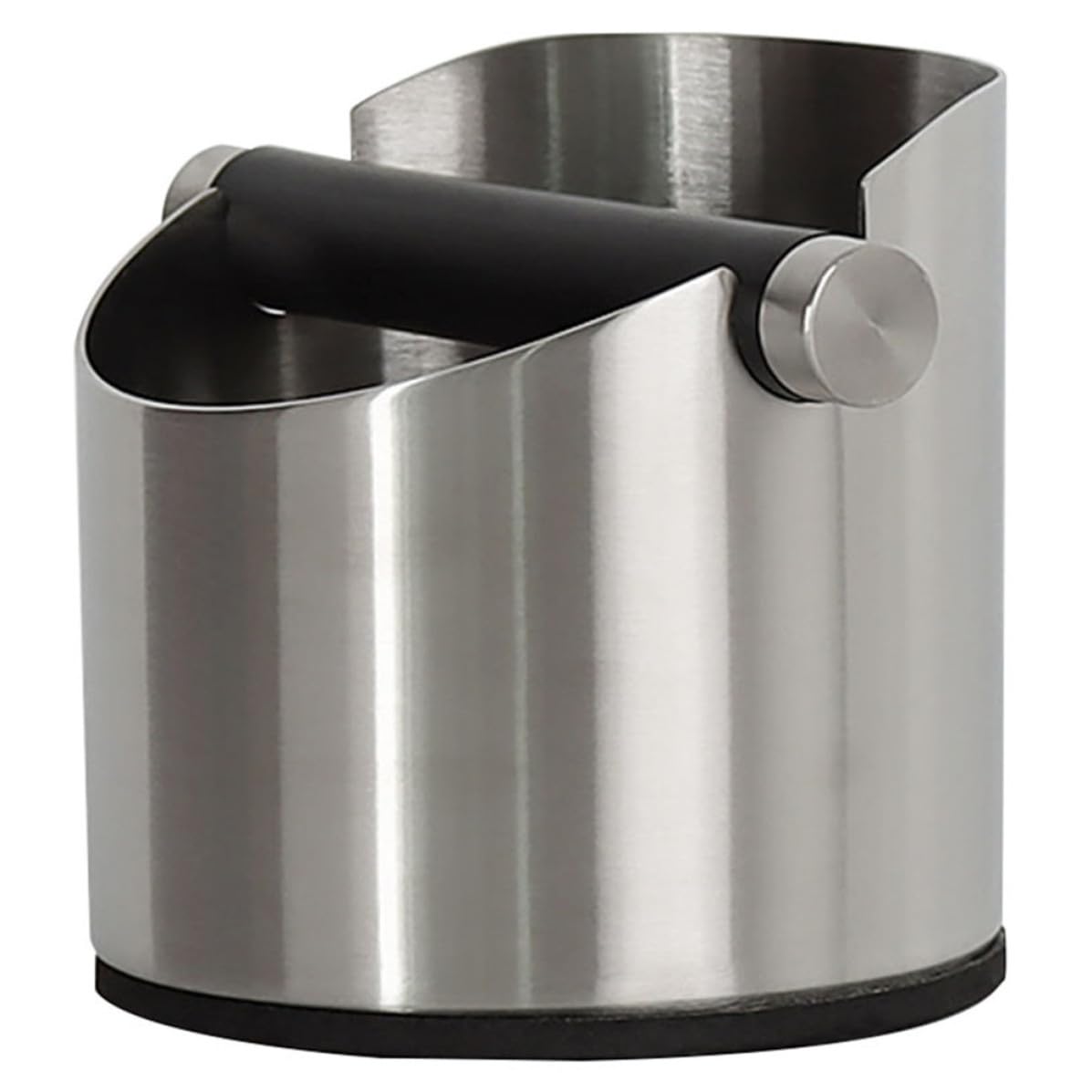 Cubo de residuos de café de acero inoxidable elegante para barra de espresso casera