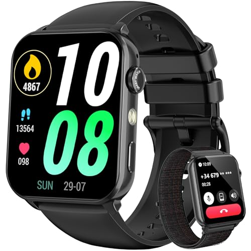 Blackview Smart Watch for Men Women, 1.91' HD Fitness Watch with LED Flashlight, Heart Rate SpO2 Sleep Stress Monitor, 120+ Sports, Waterproof Step Counter, Bluetooth Call Smartwatch for iOS Android