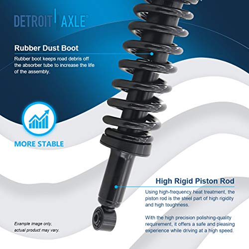 Detroit Axle - 4Wd V6 Front Struts W/Coil Spring + Ball Joint + Sway Bar + Tie Rod W/Boots Replacement For 1996-2002 Toyota 4Runner - 16Pc Set #TOP3