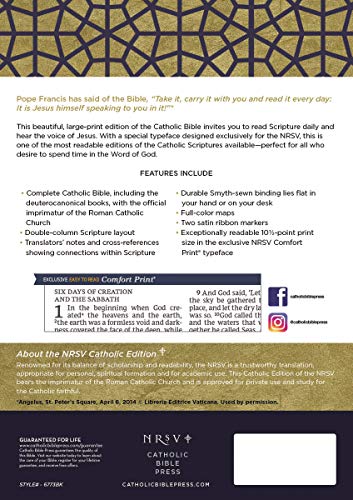 Alternative view of NRSV Large Print Standard Catholic Bible, Black Leathersoft (Comfort Print, Holy Bible, Complete Catholic Bible, NRSV CE): Holy Bible