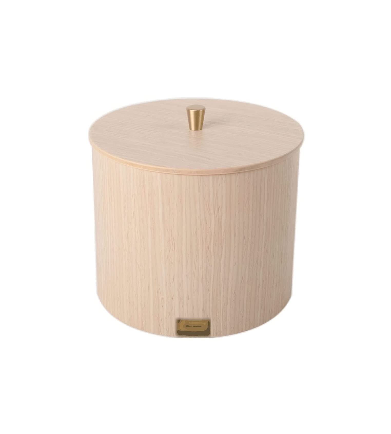 JCAKES Küchenabfalleimer Mülltonnen, runder Mini-Tisch-Mülleimer mit Deckel, Müllcontainer, Holz-Papierkorb, Abfallkörbe Mülleimer