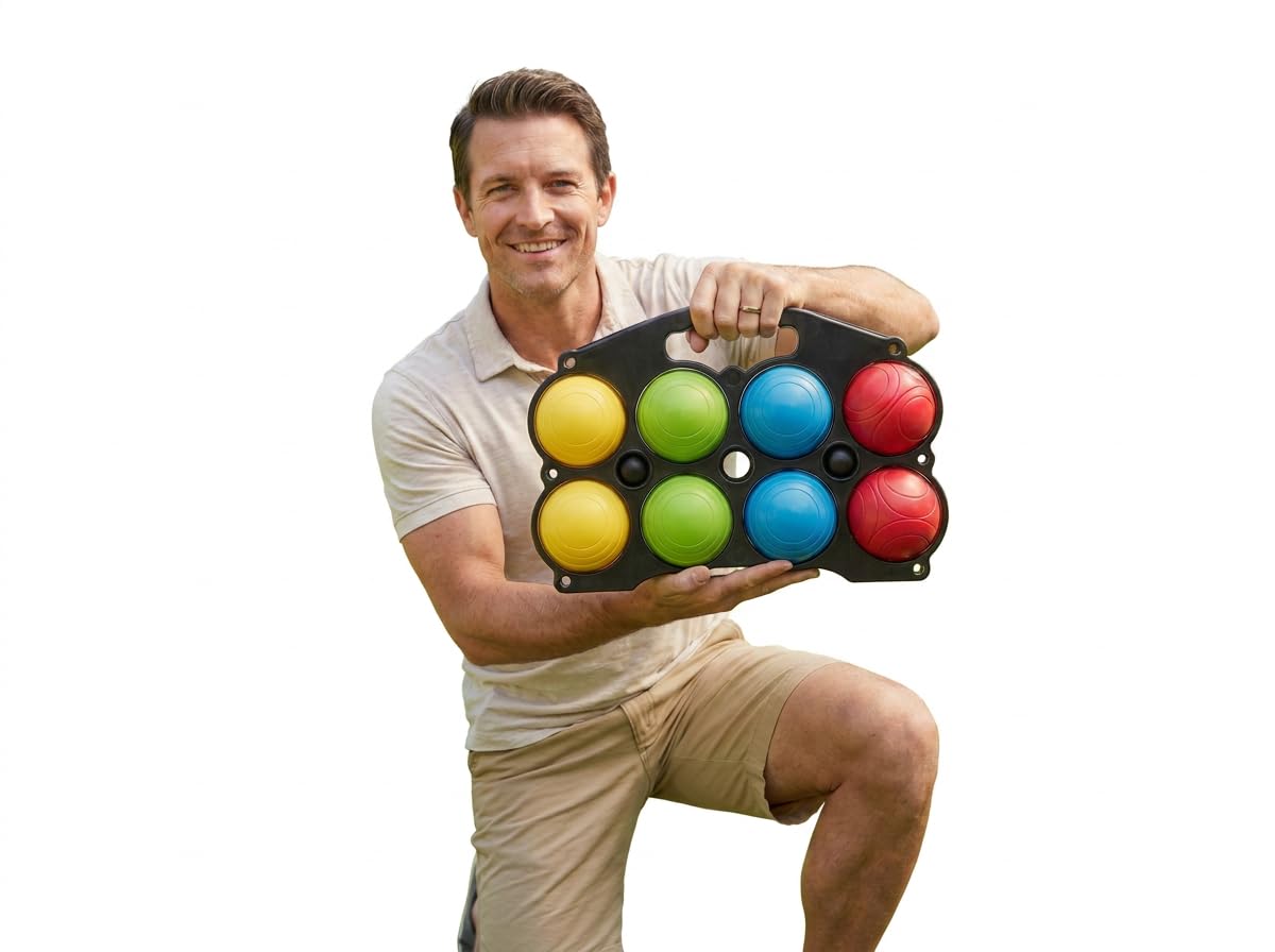 Generico Set of 8 Colorful Beach Balls with Case - for Garden for Adults, Beach and Pool Balls, Summer Outdoor Games, Holiday Activities, Fun Sports