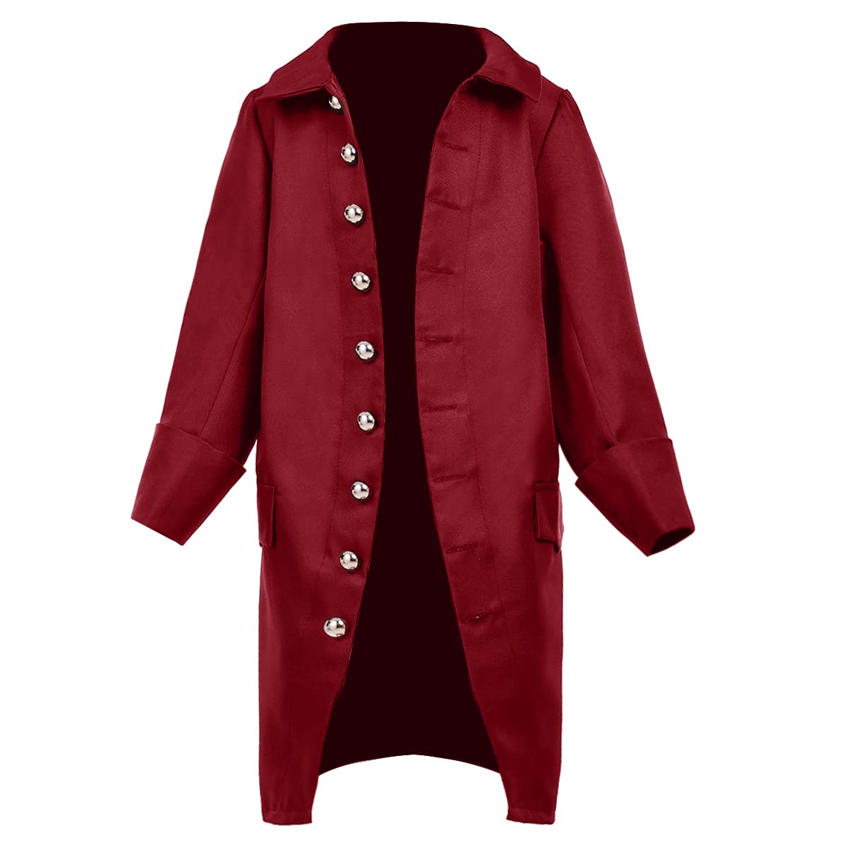 BPURB American Colonial Costume Boys Medieval Coat Historical Costume for Child