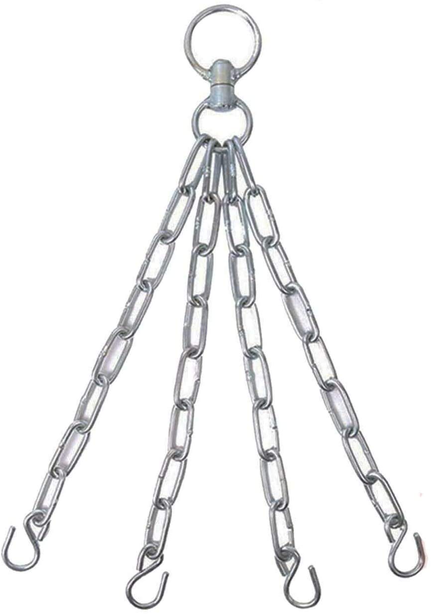 Islero FitnessPunch Bag 4 Panel Stainless Steel Chain Boxing Hanging Wall Mount Hook Chains Swivel Indoor Gym Punching Bag Holding Home Stand Set MMA UFC