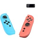 Silicone Joystick Caps for Nintendo Switch 2,WUNIAK Directional Silicone Colorful Button Covers Thin Design, Non-Slip Grip and DIY Button Repair Kit,Orange Blue Set