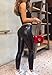FITTOO PU Leggings Cuero Imitación Pantalón Elásticos Cintura Alta Push Up para...