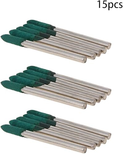 Miniatura 9 de Auniwaig Brocas de pulido de goma de 0.157 in con forma de bala, taladro eléctrico, accesorios de herramientas rotativas mandril de 0.118 in 15