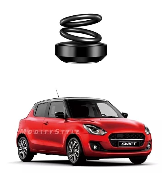 ModifyStyle Solar Powered Rotating Black Perfume/Air Freshener Suitable for Maruti Swift (2018 to 2021) Type 4 (Pack of 1)