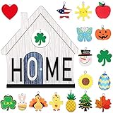 Wooden Decorative Home Signs Home Table Decorations Signs Interchangeable Letter Table Sign 17...