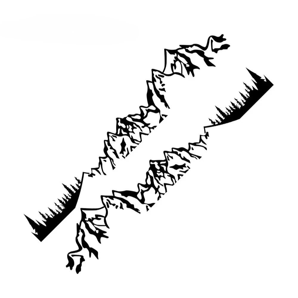 Car Stickers Motorhome Camper Van Vehicle Body Decoration(Black,1.8m)