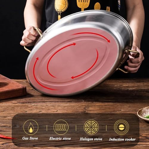 304 Stainless Steel Roasting Pan with Vented Glass Lid, Double Layer Fish Poacher Steamer & Stockpot, Ideal for Turkey, Home Kitchen, Includes Rack & Ceramic Pan