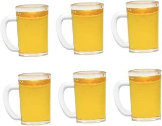 STAHAD Kit De Casa Minúscula 6 Pçs Casa De Bonecas Caneca De Cerveja Copos Para Crianças Utensílios De Mesa Casa De Bonecas Desktop Canecas Em Miniatura Casa De Bonecas Para Crianças