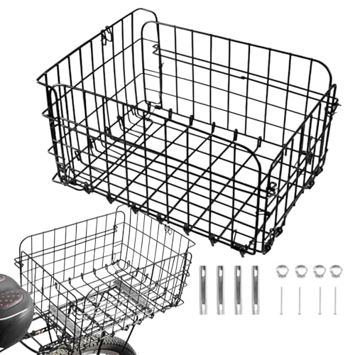 Fahrrad-Heckträgerkorb | Draht-Fahrradkorb hinten | Metall-Fahrradkorb...