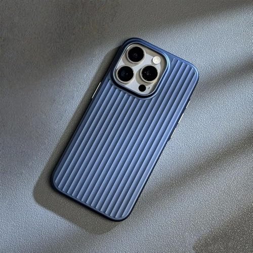 Coque de luxe pour iPhone 17 Pro Max à rayures plaquées finition mate