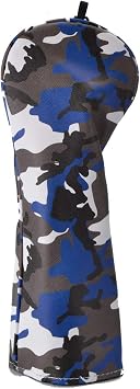 GOOACTION Camo Golf Club 3 5 Fairway Wood Headcover Synthetic Leather Camouflage Print Blue Creative Headcover Protector