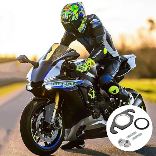 12 Stück Auspuffdichtung Set, Auspuff Stehbolzen Krümmer Dichtung, Roller Einzylinder Auspuff Motorrad kompatibel 50ccm 2T Roller