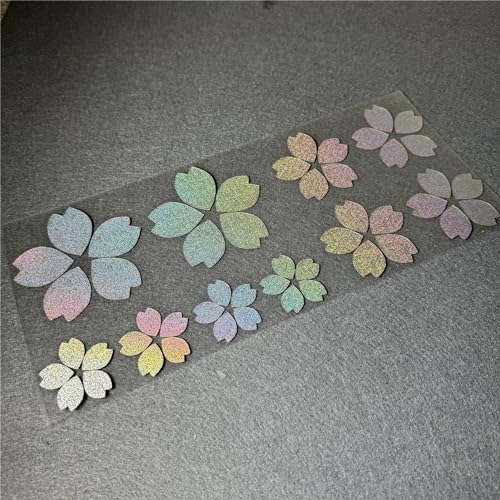 Image of Creative Fashion Flower Cherry Blossoms Petal Leaves Motor Bike Stickers Auto Body Car Styling PVC Decals (Star Laser)